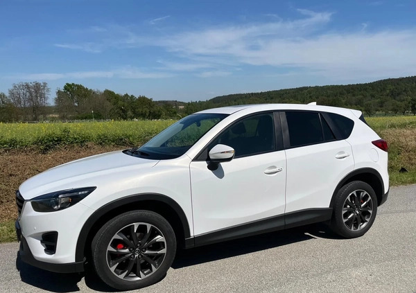 Mazda CX-5 cena 53999 przebieg: 155000, rok produkcji 2015 z Biała małe 742